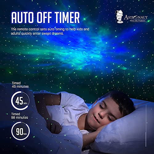 Astronaut Galaxy Projector with Remote Control - 360° Adjustable Timer Kids Astronaut Projector for Gifts, Baby, Adults, Bedroom, Gaming Room, Home and Party (Corded Electric)