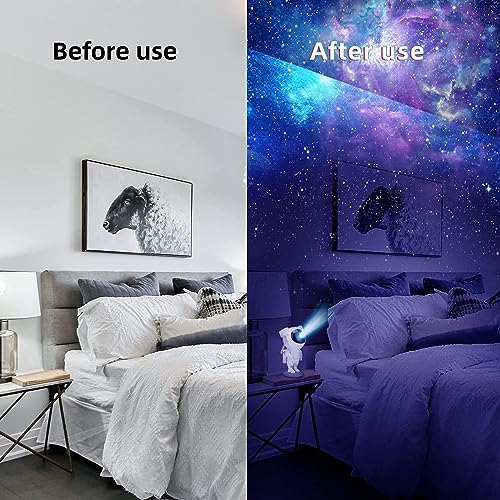 Astronaut Galaxy Projector with Remote Control - 360° Adjustable Timer Kids Astronaut Projector for Gifts, Baby, Adults, Bedroom, Gaming Room, Home and Party (Corded Electric)