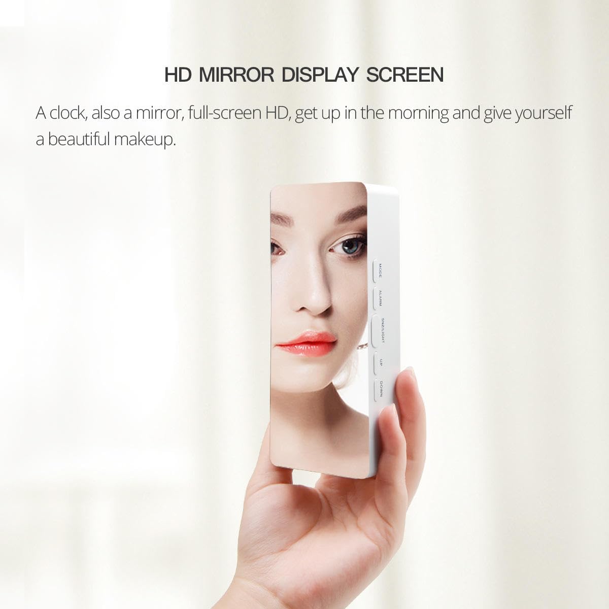 Digital Alarm Clock Table Clock for Students, Heavy Sleepers, Bedroom, Office, Corporate | Mini Alarm Clock with Loud Sound, Automatic Sensor, Date & Temperature (Black)