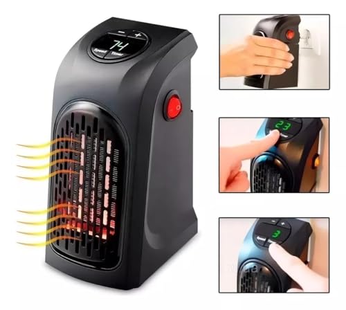 Room Heater for Bedroom | 400 Watts Mini Portable Electric Heater, Plug-In Heater for Room, Home, Office, Bedroom, Winter