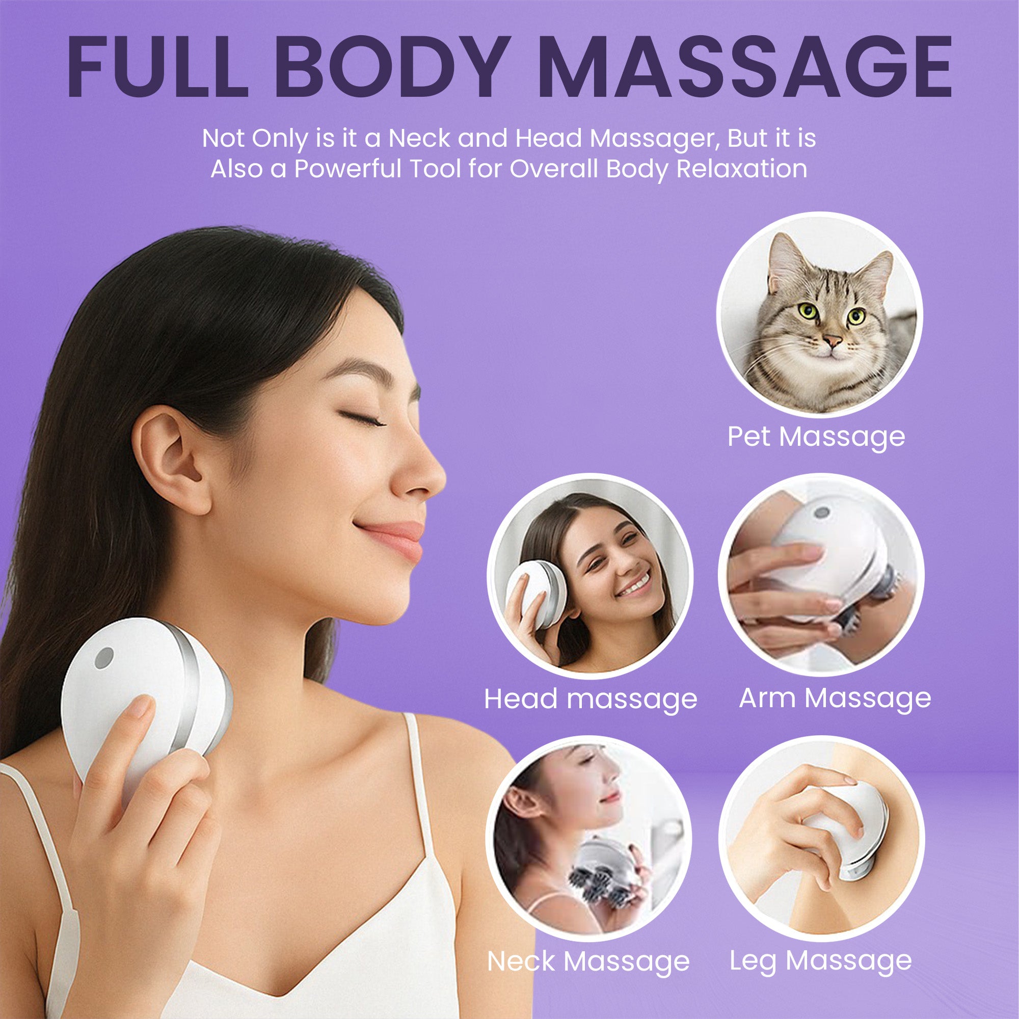 Scalp Massager with Advance Red Light Therapy | Portable Head Kneading Hair Scalp Massager with Advance Red Light Therapy & 3 Speed Mode for Boosting Hair Growth, Hair Fall Control, Scalp Therapy