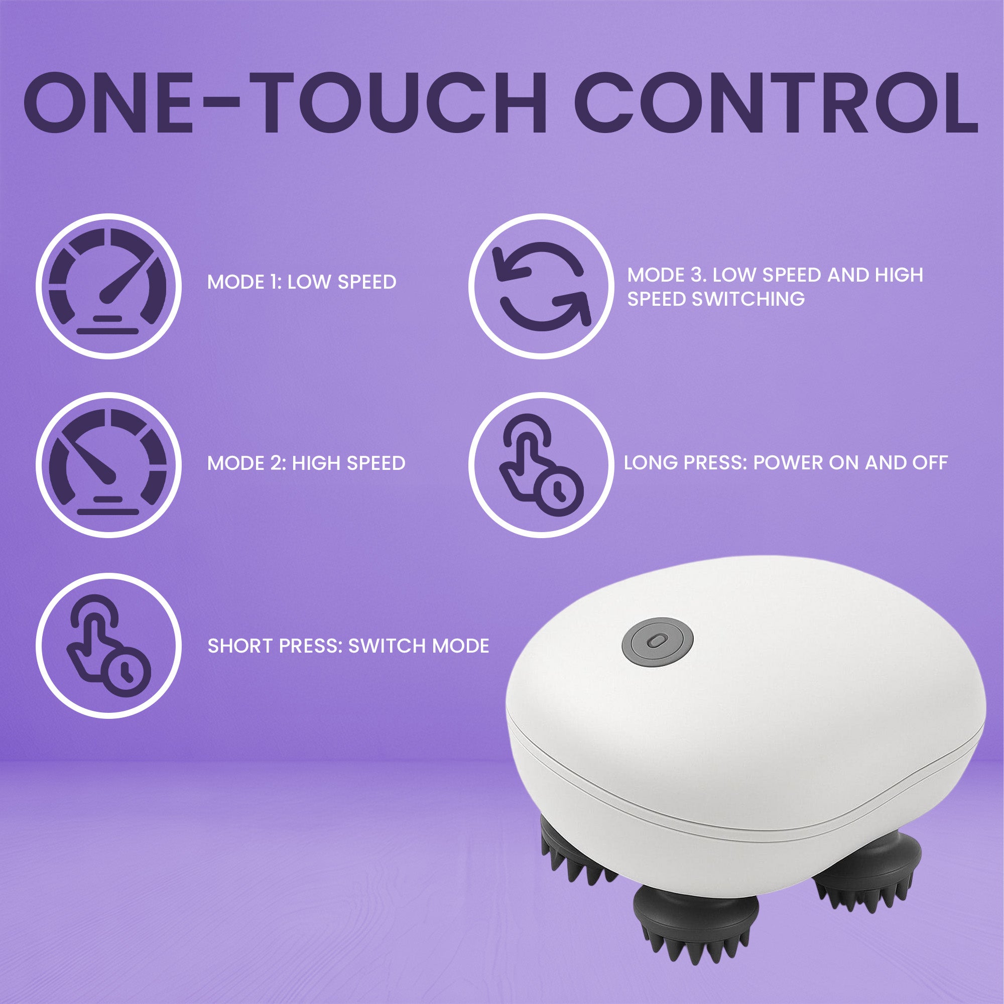 Scalp Massager with Advance Red Light Therapy | Portable Head Kneading Hair Scalp Massager with Advance Red Light Therapy & 3 Speed Mode for Boosting Hair Growth, Hair Fall Control, Scalp Therapy