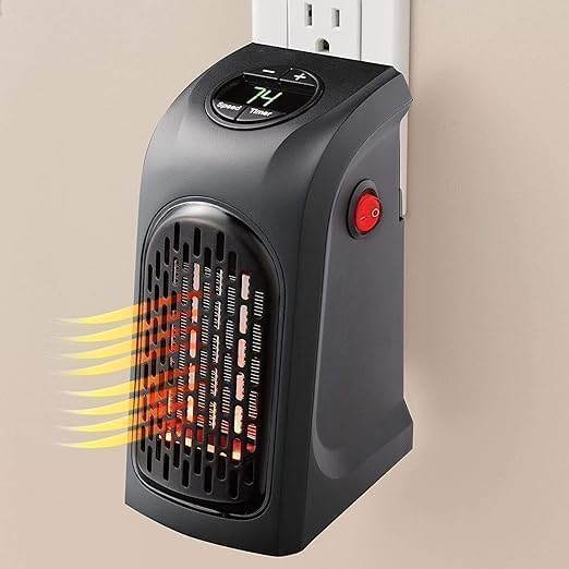 Room Heater for Bedroom | 400 Watts Mini Portable Electric Heater, Plug-In Heater for Room, Home, Office, Bedroom, Winter