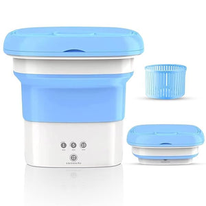 Mini Washing Machine Portable, 9L High Capacity Foldable Washer and Spin Dryer, Deep Cleaning for Underwear, Baby Clothes, Camping, Travel | Lightweight and Easy to Carry