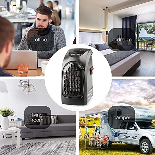 Room Heater for Bedroom | 400 Watts Mini Portable Electric Heater, Plug-In Heater for Room, Home, Office, Bedroom, Winter