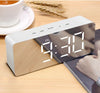 Digital Alarm Clock Table Clock for Students, Heavy Sleepers, Bedroom, Office, Corporate | Mini Alarm Clock with Loud Sound, Automatic Sensor, Date & Temperature (Black)
